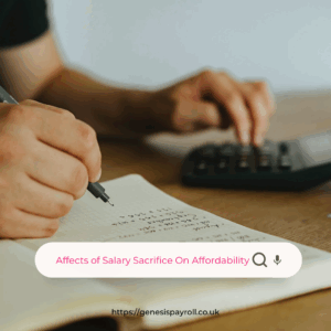 Blog about the affect of salary sacrifice on affordability